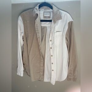 American Eagle Two-Tone Corduroy Shirt